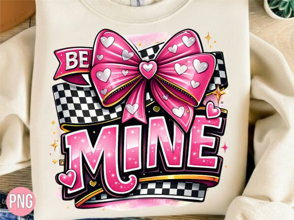 Download Valentines Be Mine Pink Ribbon Bow PNG - Be mine Collection