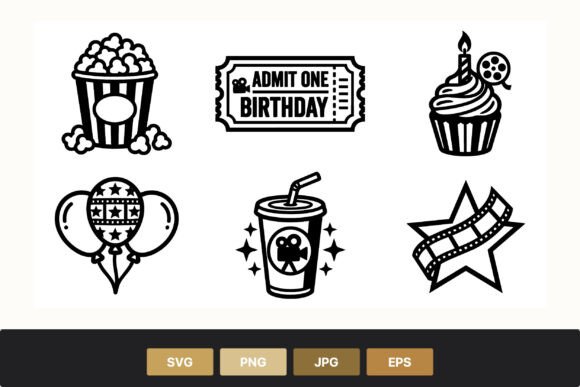 Download Birthday Movie Party Icons - Movie Collection