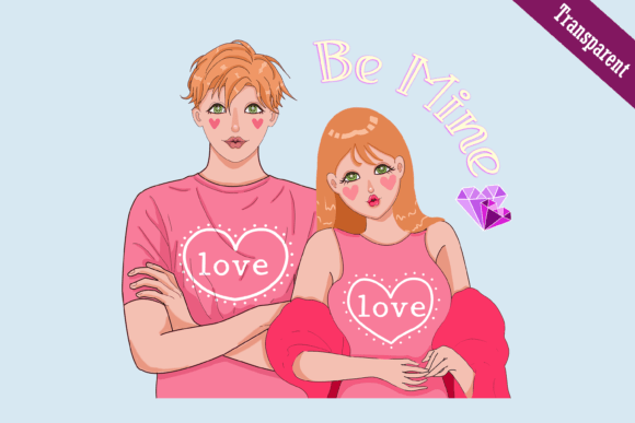 Download Valentines Couple (Be Mine) PNG Sublimat - Be mine Collection