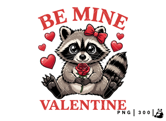 Download Funny Be Mine Raccoon Valentine PNG - Be mine Collection