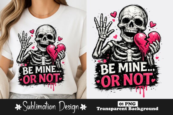 Download Be Mine or Not Skeleton Sublimation PNG - Premium Resources